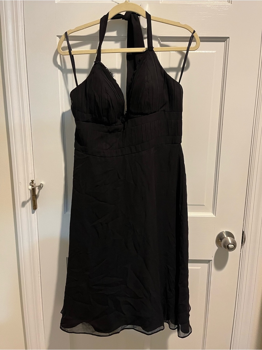 White House Black Market Black Halter Midi Dress